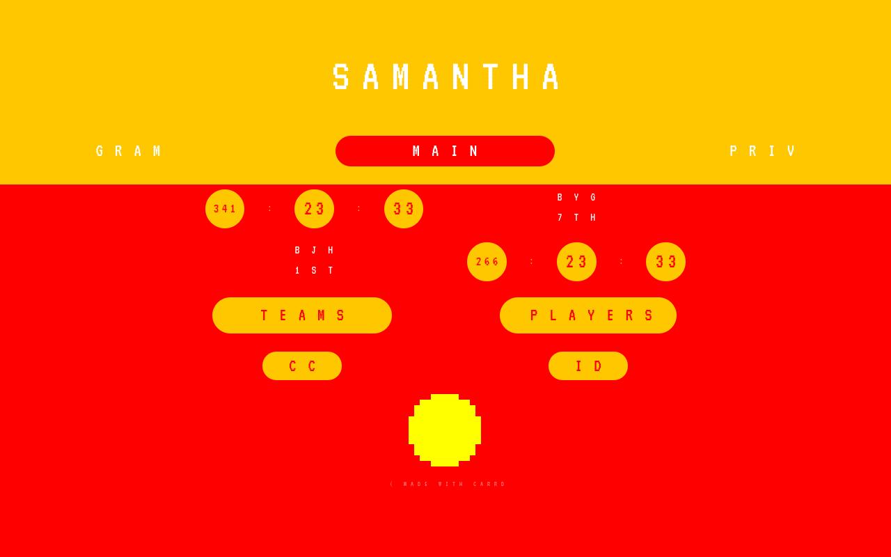 Carrd profile picture for @samantha